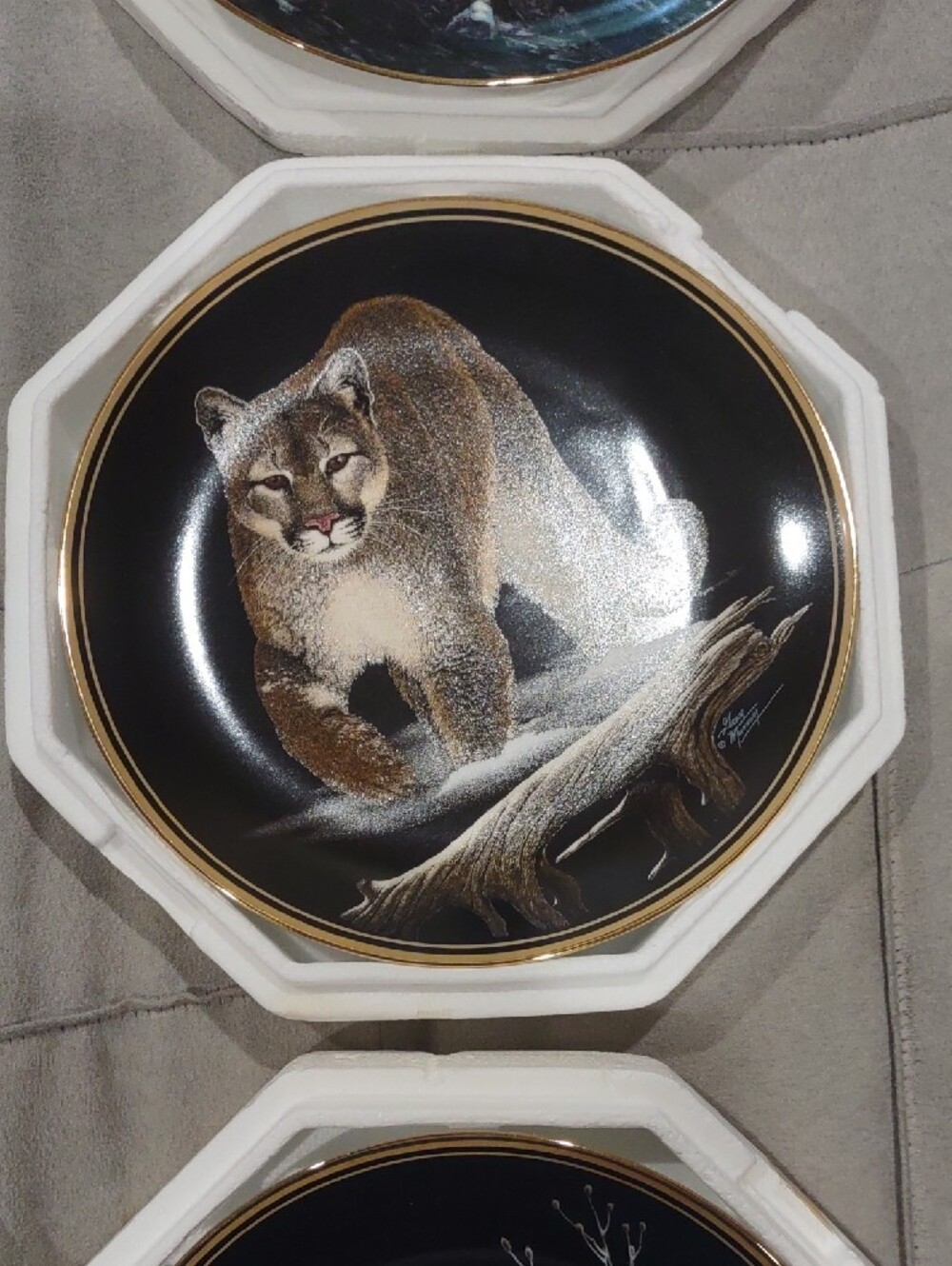 Wildlife Decorative Plates Cat Designs Charles Frace - Picture 5 of 12
